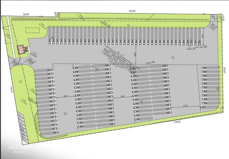 План стоянки для грузовых автомобилей