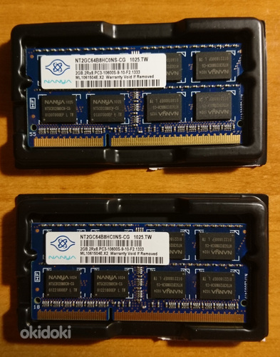 4GB (2 X 2GB), SO-DIMM, DDR3, 1333MHZ, PC3-10600