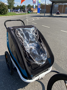 Jalgrattahaagis lastele 2 kohta (5 foto / 8)