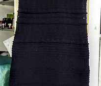 Платье-туника черное длинной вязки