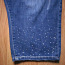 Teksapüksid-põlvpüksid sinised venivad rebenenud stiil xxxl (foto #2)