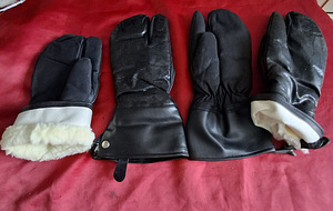 Nahast töökindad mustad, punased sinised (2 foto / 8)
