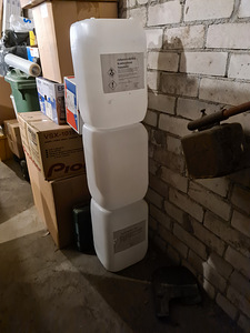 Plastmassist taara kanister pudel 25L valge/läbipaistev (1 foto / 2)