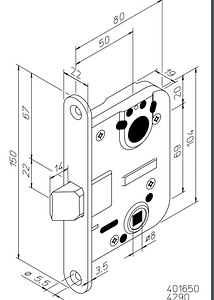 Lukukorpus / Lukuraam ABLOY 4290, VASAK (2 foto / 2)