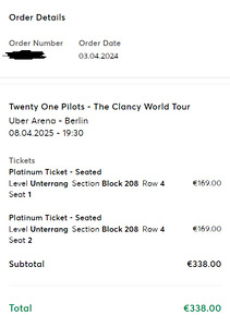 [08.04.25] Berliinis Twenty One Pilots - Clancy tour piletid (4 foto / 4)