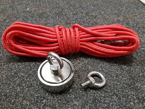 250kg tõmbejõuga kahepoolne otsimismagnet / õngitsemismagnet (2 foto / 8)