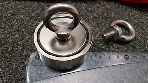250kg tõmbejõuga kahepoolne otsimismagnet / õngitsemismagnet (6 foto / 8)