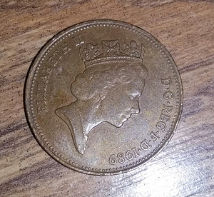 Elisabeth II two pence 1989 (1 foto / 2)