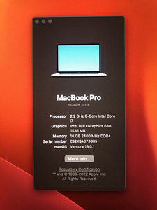 MacBook Pro 15' 2018, Radeon 560X, 1 ТБ, 6 ядер (7 фото из 8)