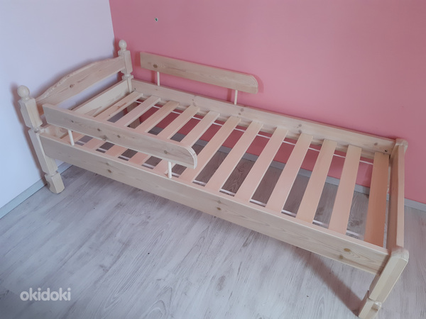 Деревянная кроватка с матрасом Jumbu и пружинным матрасом Sl (фото #5)