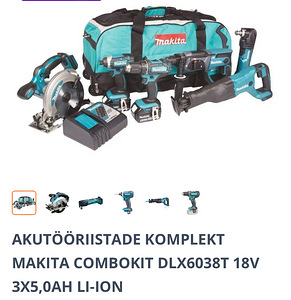 AKUTÖÖRIISTADE KOMPLEKT MAKITA COMBOKIT (1 foto / 1)