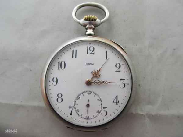 Omega silver pocket watch (фото #1)