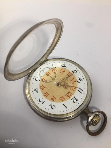 Серебряные карманные часы омега (фото #2)