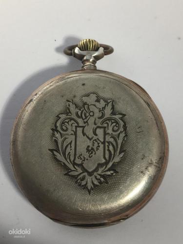 Серебряные карманные часы омега (фото #5)