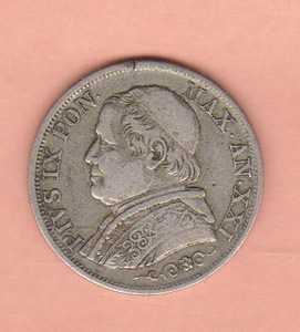 Vatican City 1. lira 1866 (2 foto no 2)