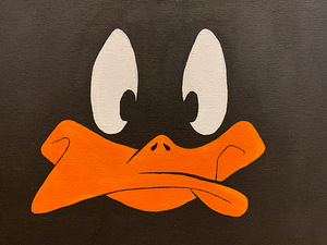 Akrüülmaal "Daffy Duck" 40x40 (2 foto / 3)