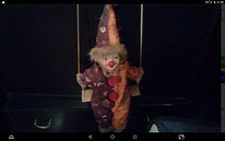 Винтажный клоун на качелях большой 60 см