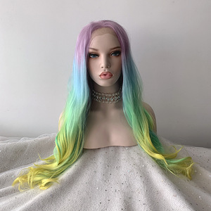 UUS! Parukas lace front Ombre Unicorn 75cm (1 foto / 4)