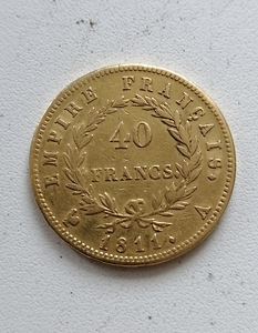 Müün mündi Prantsusmaa 40 franki, Napoleon, 1811, kuld (2 foto / 2)