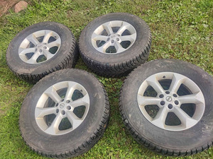 Nissan veljed koos Nokian naastrehvidega. R17 265/65/17 (1 foto / 10)