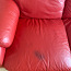 Два кожаных красных дивана (фото #3)
