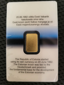 Eesti Pank 2022 kuldmünt ja kuldplaat (4 foto / 4)