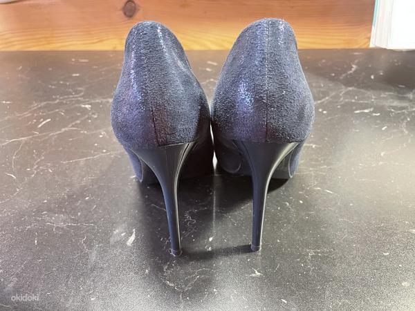 Темно-синие блестящие туфли № 36 (фото #2)