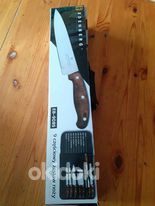 Набор кухонных ножей из 9 предметов с имитацией дерева. (фото #4)