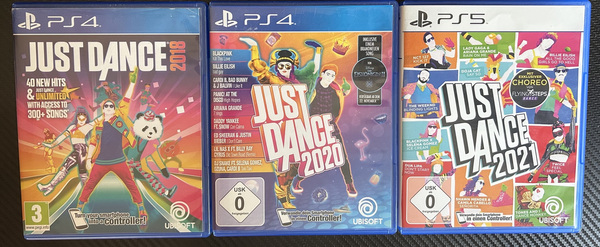 Just Dance 2018, 2020, 2021 Edition, PS4,5