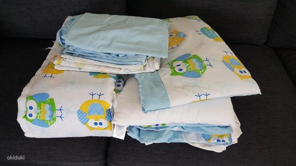 Детская кроватка с матрасом + комплект постельного белья (фото #5)