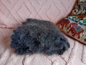Käsitsi kootud kitsevillast sall (2 foto / 9)