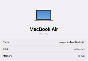 Macbook Air M1 16GB/256GB/13'3 (3 foto / 3)