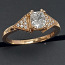 Золотое кольцо с бриллиантами. (фото #1)