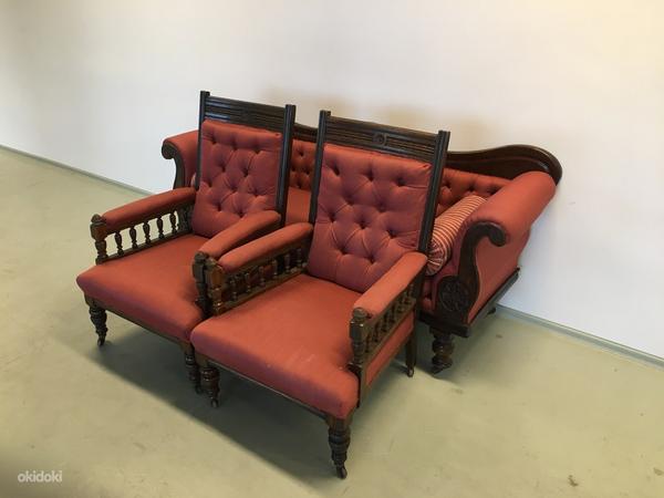 Диван-кровать в английском стиле и 2 кресла (фото #2)