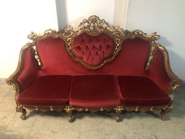Диван-софа в стиле рококо и 2 кресла (фото #2)