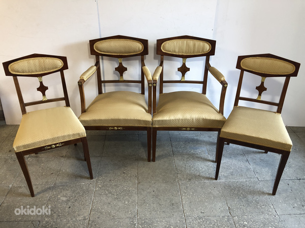 2 золотых стула в стиле ампир (фото #9)