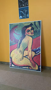Lamineeritrud, raamitud plakat: Max Pechstein, Istuv tüdruk (2 foto / 4)