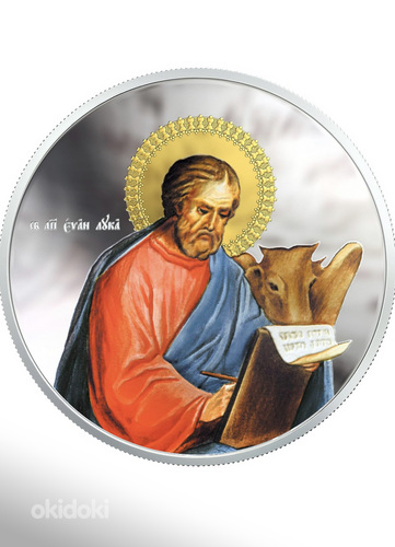 Набор 4 х 1oz серебряных монет "Евангелисты" Ниуэ, 2011 (фото #4)