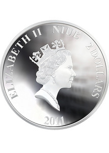 Набор 4 х 1oz серебряных монет "Евангелисты" Ниуэ, 2011 (4 фото из 6)