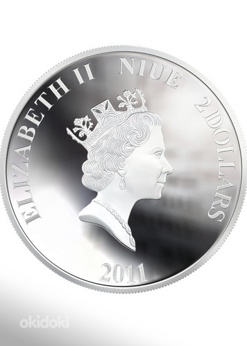 Набор 4 х 1oz серебряных монет "Евангелисты" Ниуэ, 2011 (фото #6)