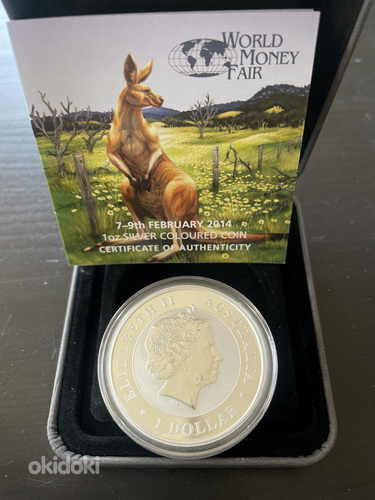 Серебряная монета "Кенгуру" Австралия (фото #2)
