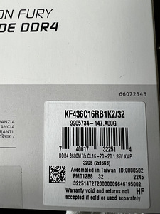 Kingston Fury Renegade 32GB 3600MT/s KF436C16RB1K2/32 (2 фото из 3)