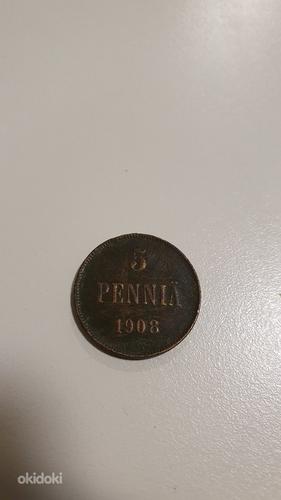 Монета пенни (penniä) 1908 года (фото #1)