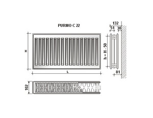Radiaator PURMO C 22 600-600 (2 foto / 2)