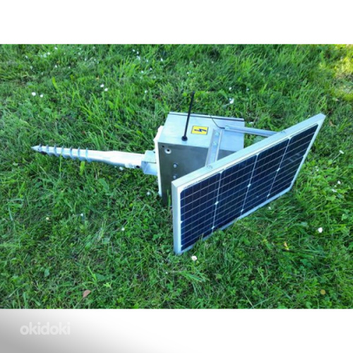 Tsingitud vargusvastane kast päikesepatareiga elektrikarjuse (foto #3)