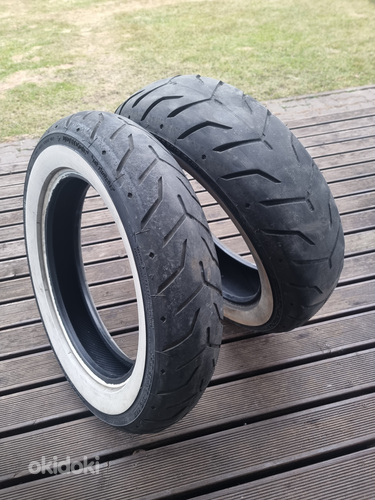 Dunlop White Wall kasutatud mootorrattarehv