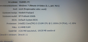 ProBook 6560b I3/6GB RAM/250SSD/15" (3 foto / 4)