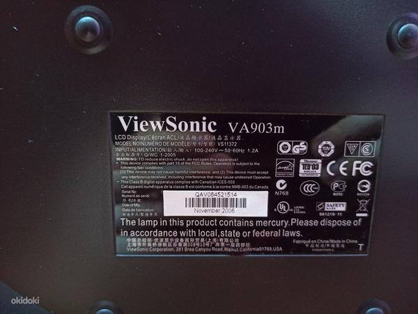 ЖК-дисплей viewSonic VA903m, 19 дюймов (фото #4)
