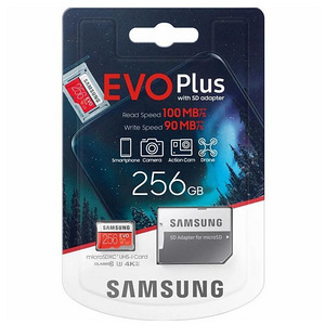 Samsung EVO PLUS 256GB Micro SDXC карта памяти + адаптер