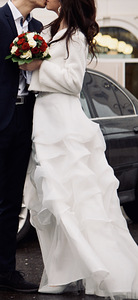 Платье свадебное и полушубка